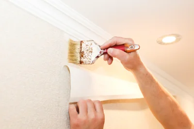 Pose de papier peint à Tharot — revêtements muraux et toiles de verre